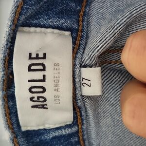 Agolde high wasted ankle blue jeans